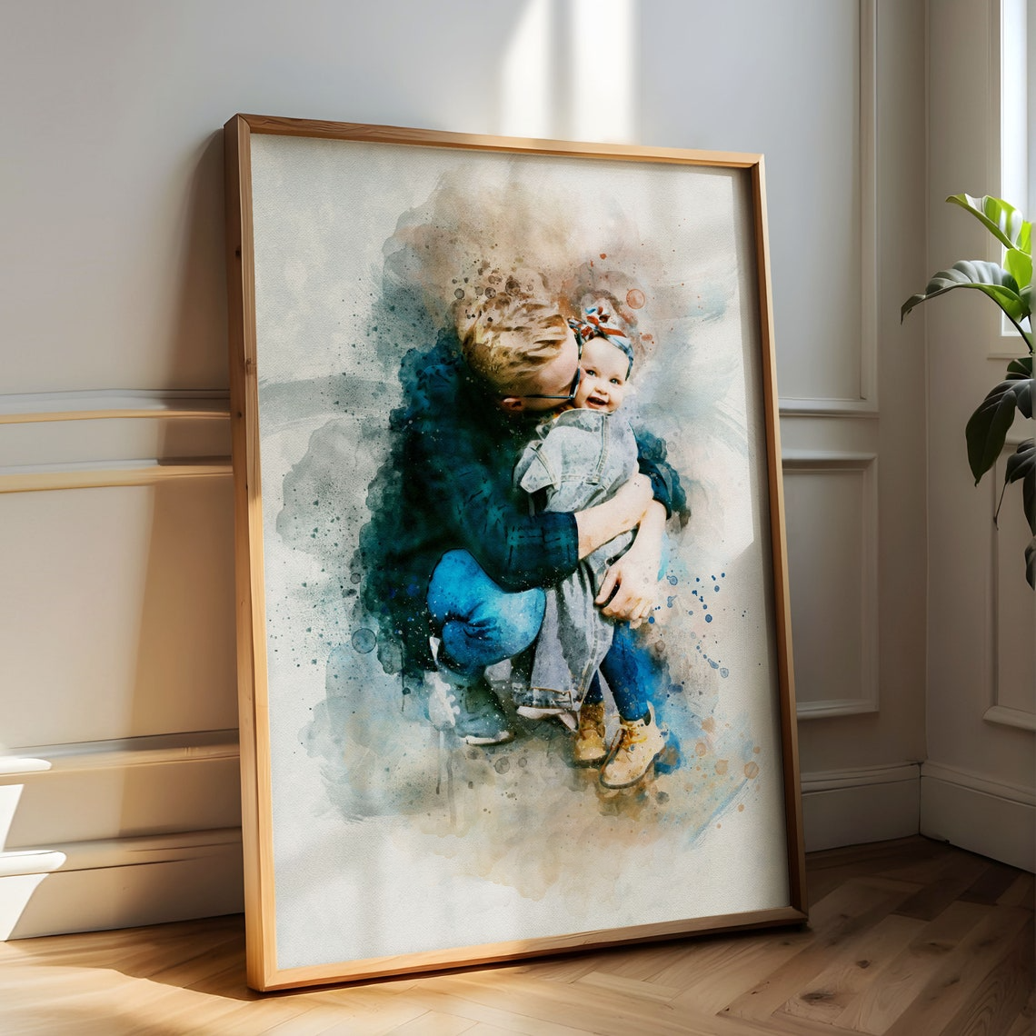 Quadro Personalizado - Sua Foto no Estilo Aquarela